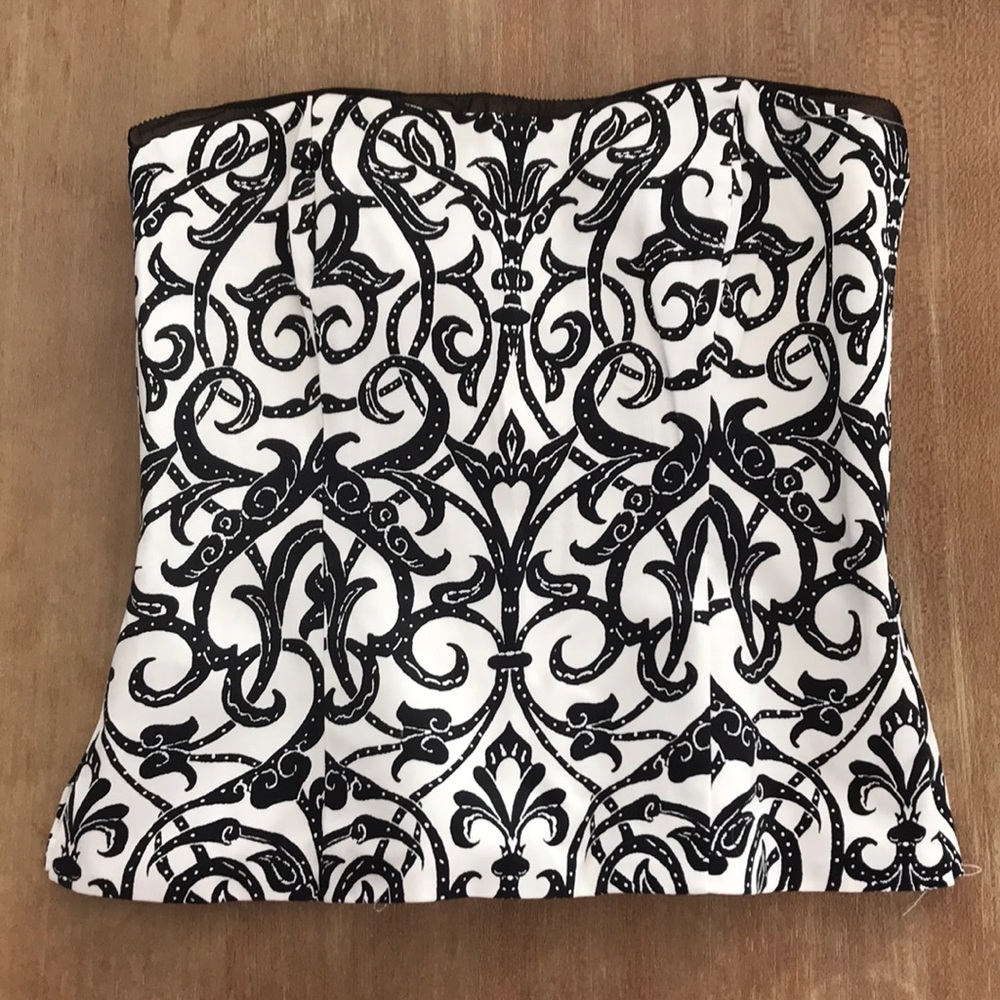 Black and White Corset Top